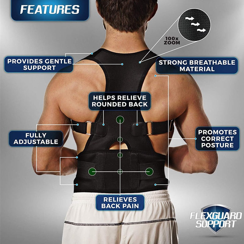 Enhance Your Posture with Magnetic Therapy Posture Corrector by KWD